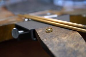 デュモルチェライト_ペンダントのオーダーメイド制作進行_天白区_アートジュエリー緑制作進行